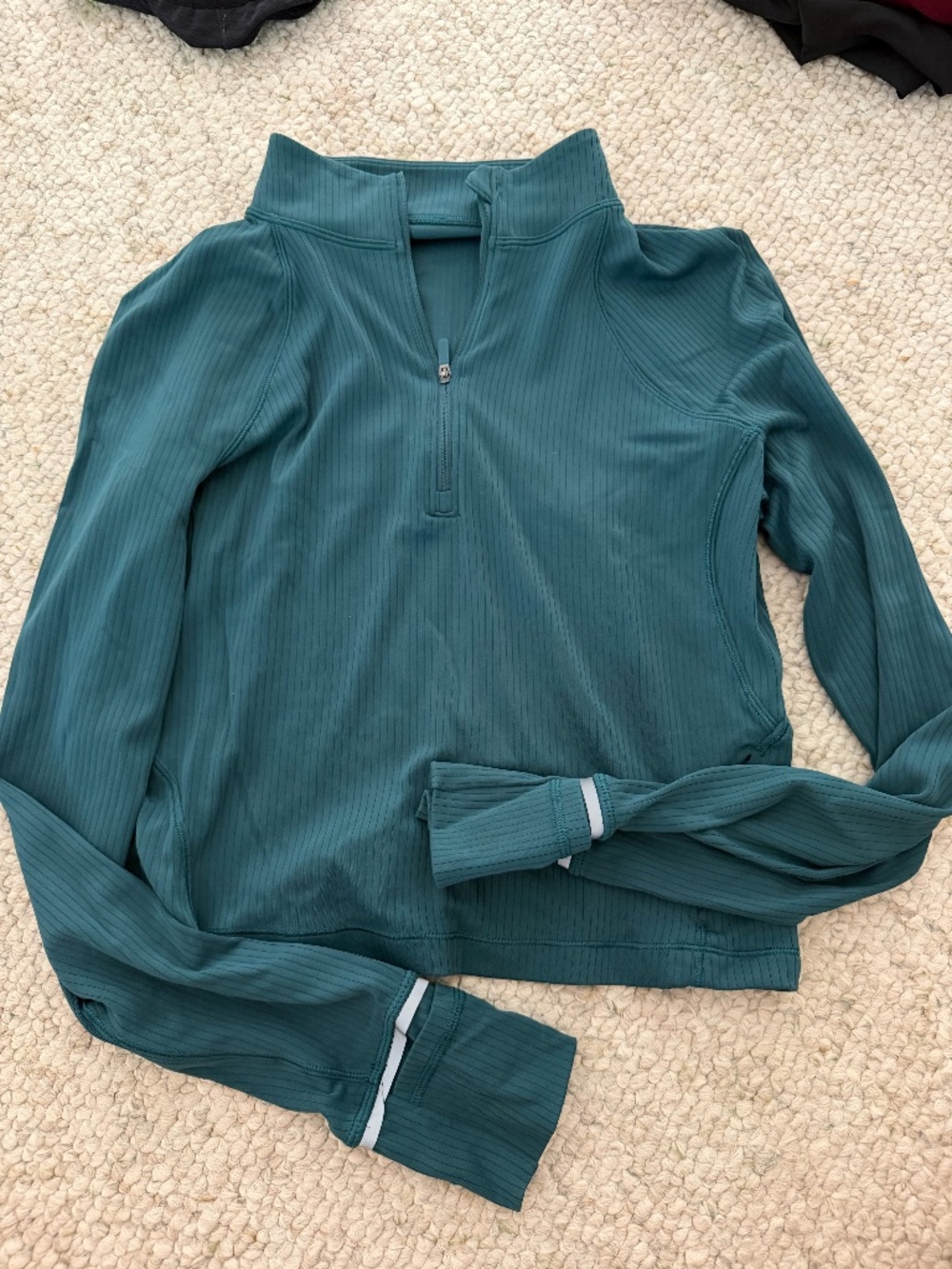 Lululemon It's Rulu Ribbed Cropped Half Zip